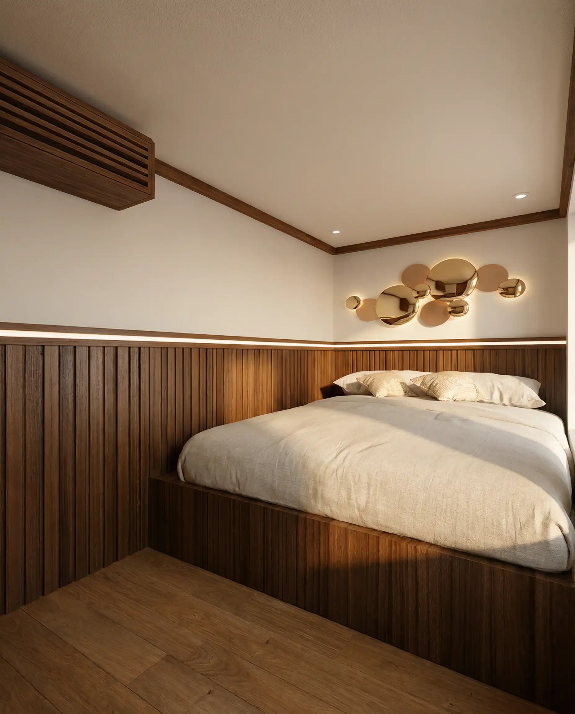A Master cabin aboard Aura Suci Liveaboard