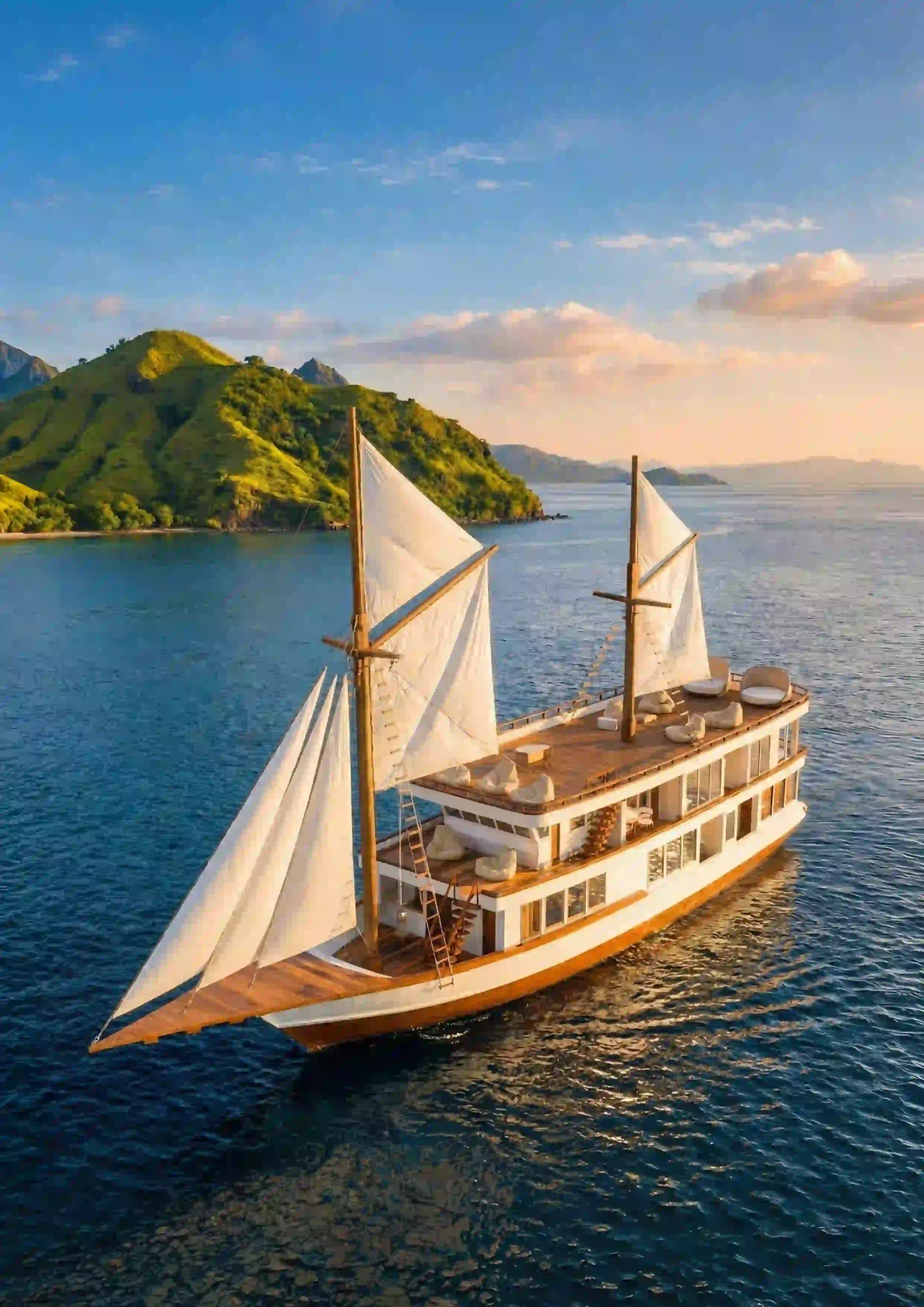 The sun deck aboard Aura Suci Liveaboard