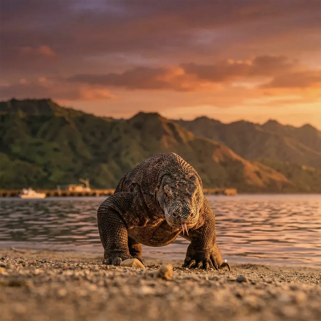 Komodo National Park seen from the air