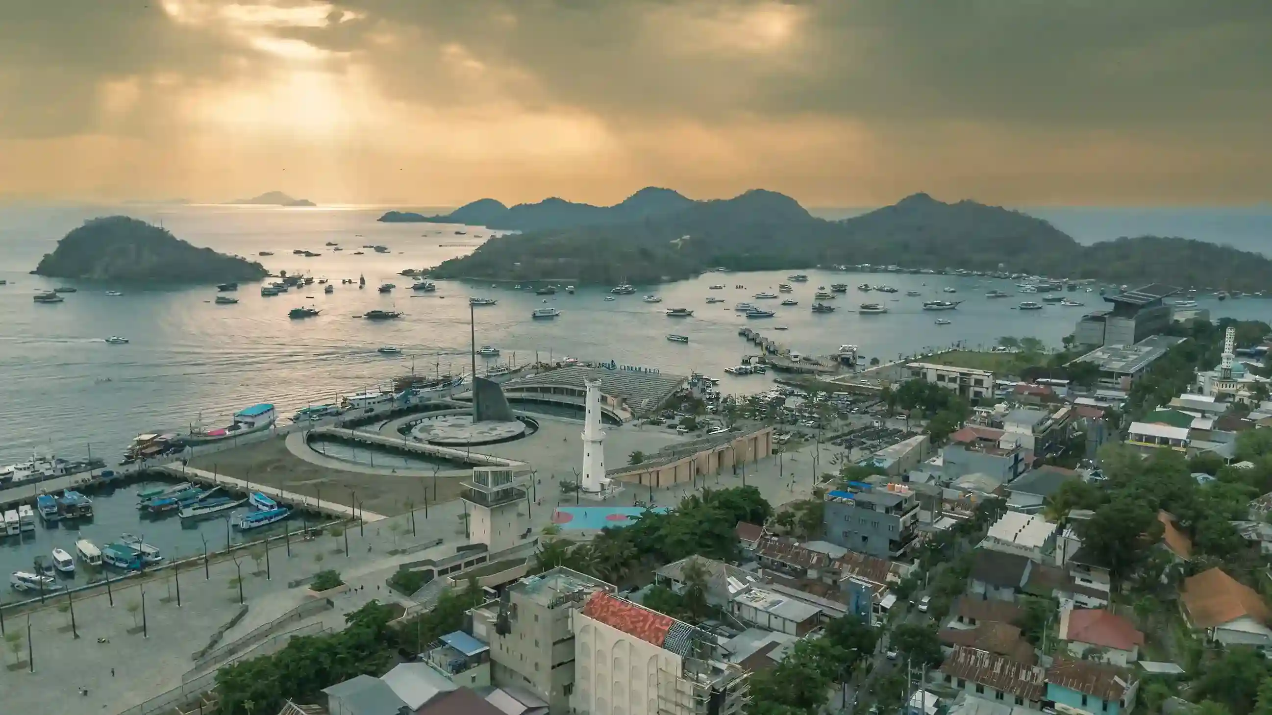 The waterfront marina at Labuan Bajo