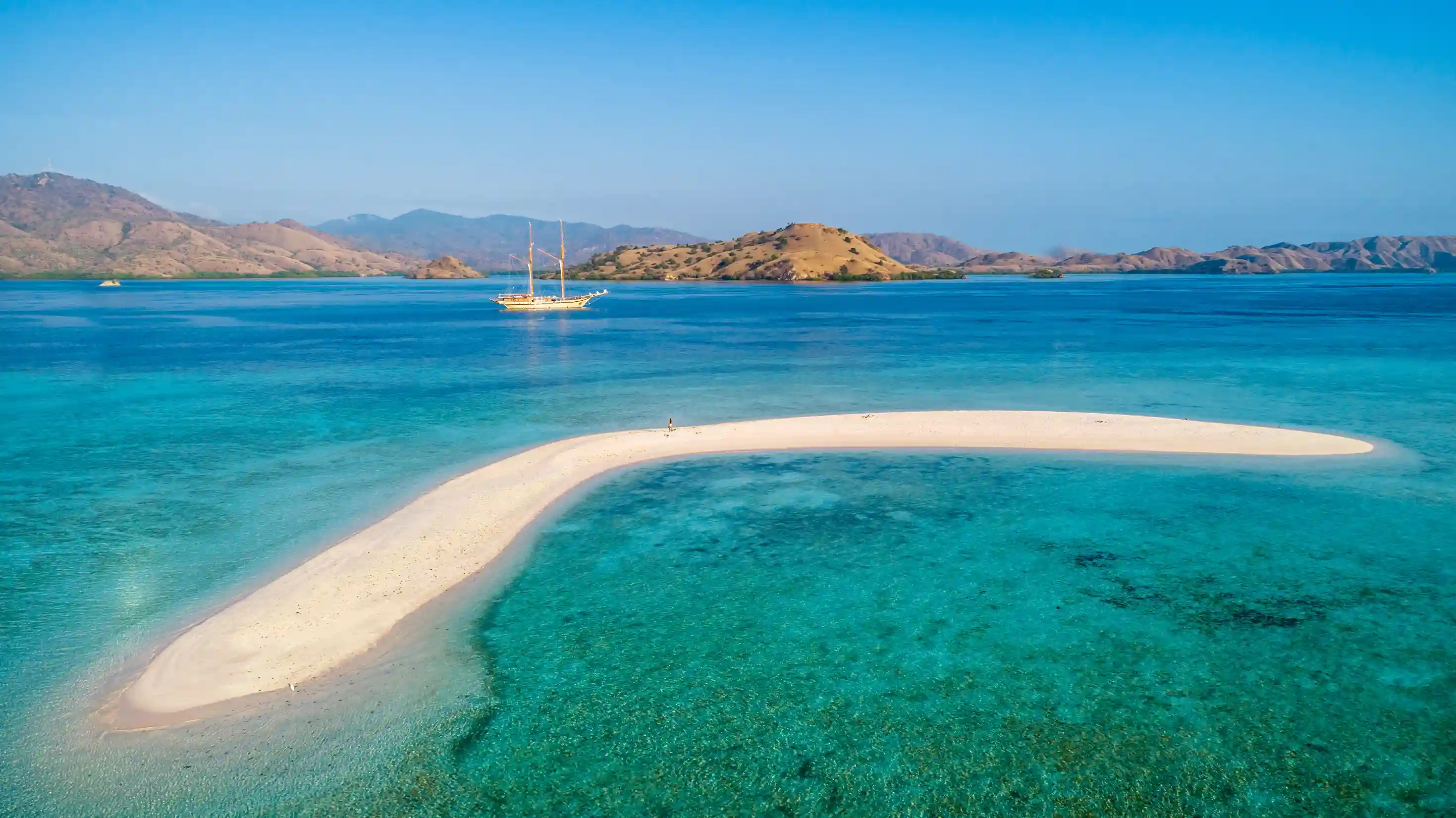 A remote sandbar in eastern Indonesia